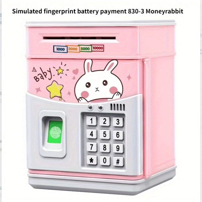 Fingerprint Piggy Bank – Music ATM Toy with Auto Money Roll & Password Lock