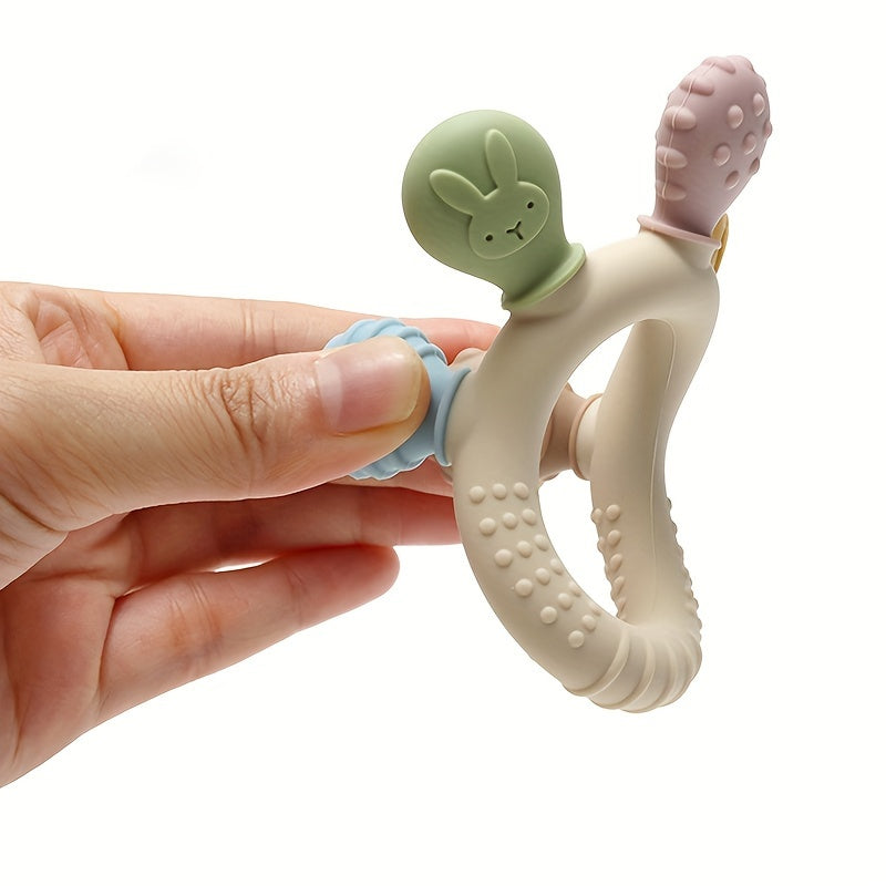 Baby Silicone Teether Rings – Soft, Safe & Cute for Boys & Girls Or even snappier