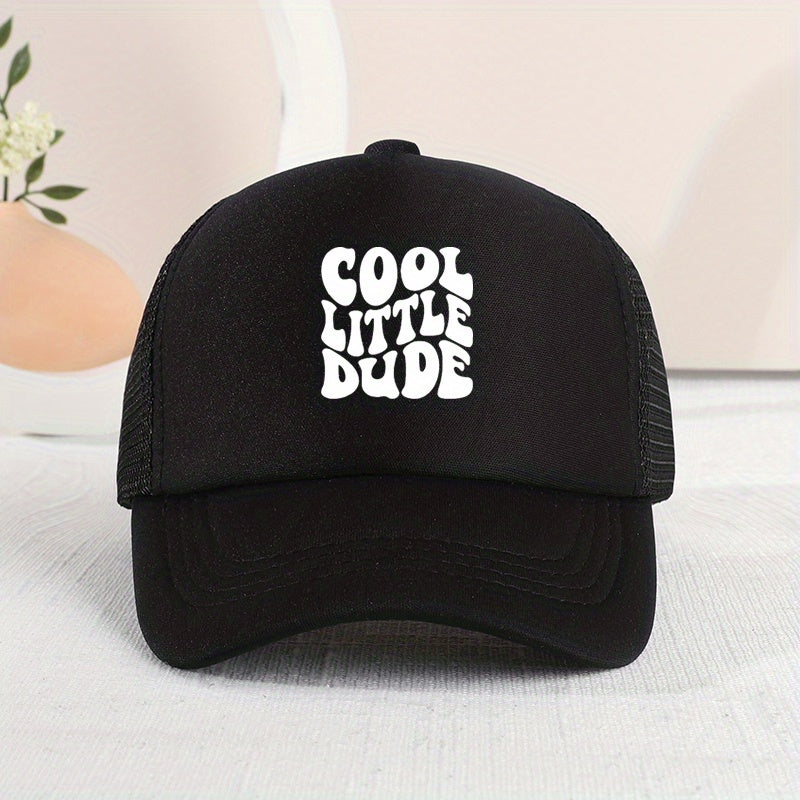 Cool Little Dude" Mesh Cap – Trendy Summer Hat for Kids