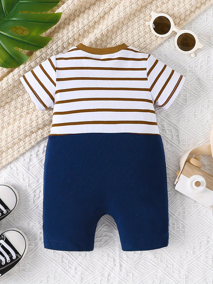 Newborn Boys' Onesie – Bear Football Embroidery