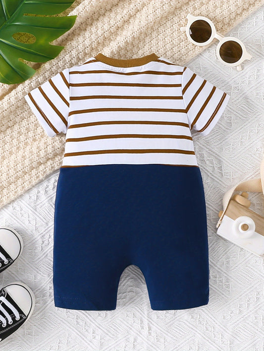 Newborn Boys' Onesie – Bear Football Embroidery