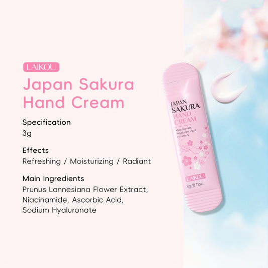 LAIKOU Sakura Hand Cream (20pcs) – Moisturizing & Travel-Friendly Gift Set