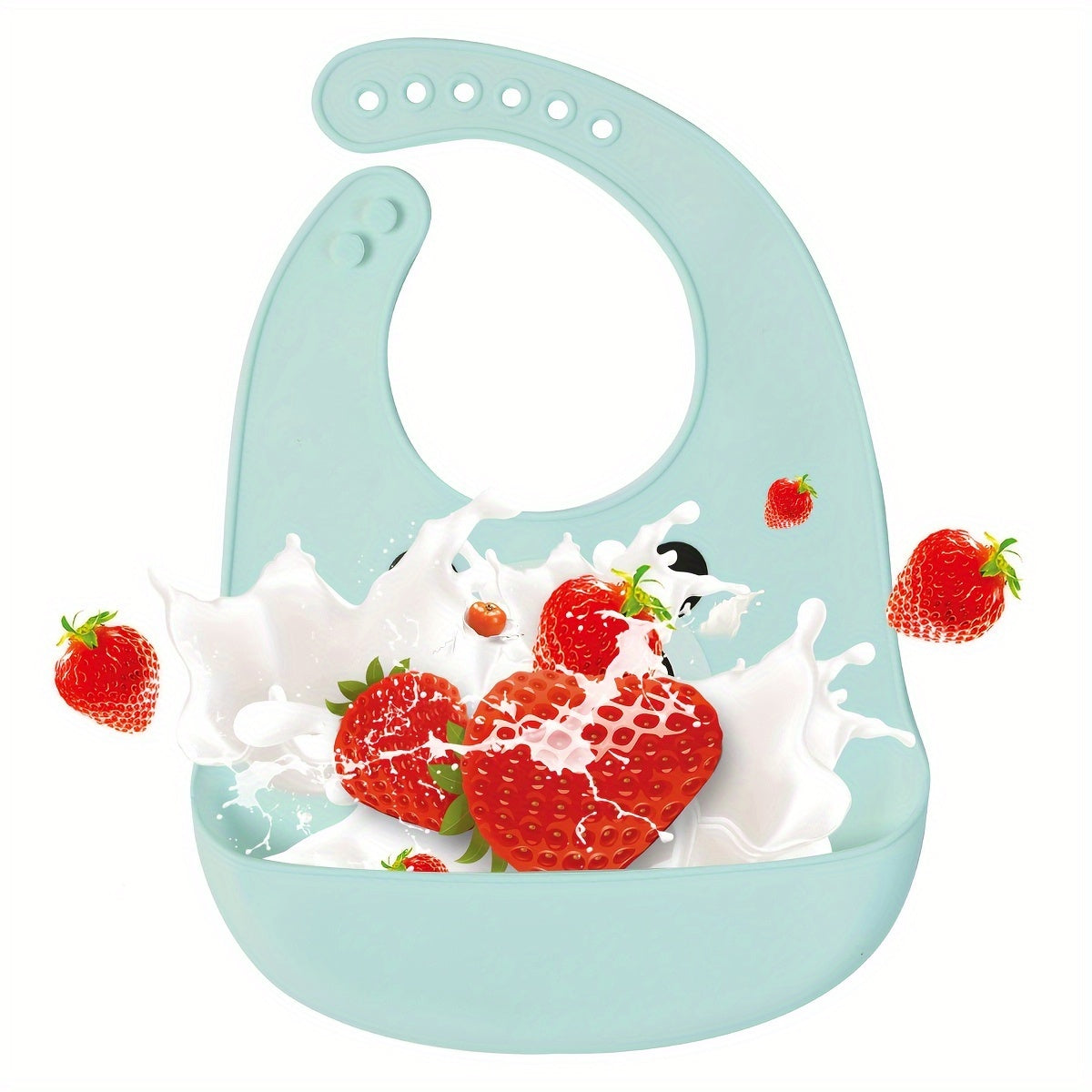 🐼 Cute Panda Silicone Bib – Waterproof, Adjustable, Dishwasher Safe (6M–6Y)