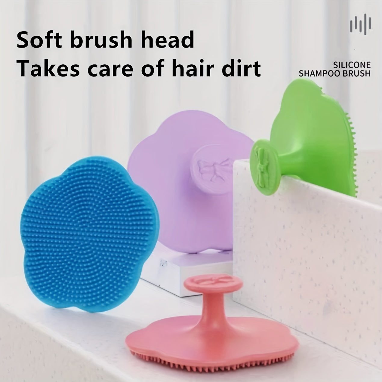 Bath Brush, Cradle Cap Brush, Silicone Massage Brush, Silicone Scrubbers Exfoliator Brush