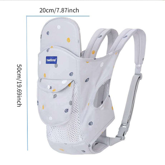 LattBy Baby Carrier – Front & Back Sling with Secure Buckle, Gray/Pink/Blue