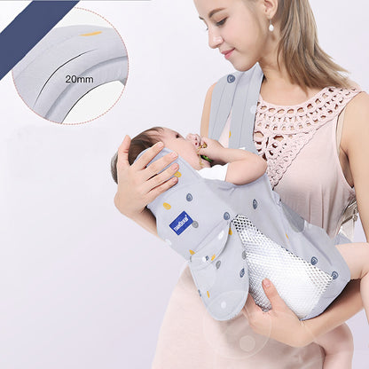 LattBy Baby Carrier – Front & Back Sling with Secure Buckle, Gray/Pink/Blue