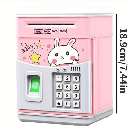 Fingerprint Piggy Bank – Music ATM Toy with Auto Money Roll & Password Lock
