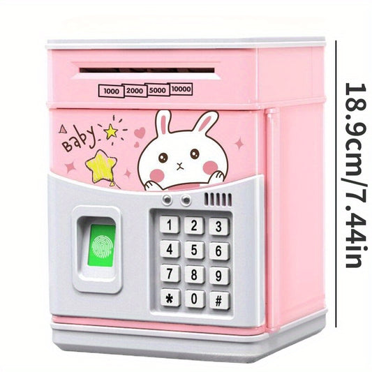 Fingerprint Piggy Bank – Music ATM Toy with Auto Money Roll & Password Lock