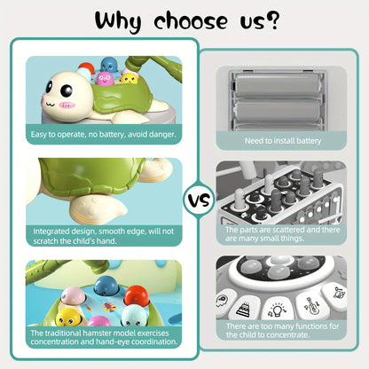 Interactive Turtle Hammer Game – 2-Player Educational Toy for Kids