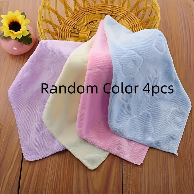 4pcs Colorful Microfiber Towels – Soft, Absorbent & Multi-Purpose