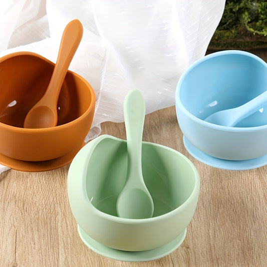 Kids Feeding Bowl & Spoon – Safe, Non-Slip, Holiday Gift Ready