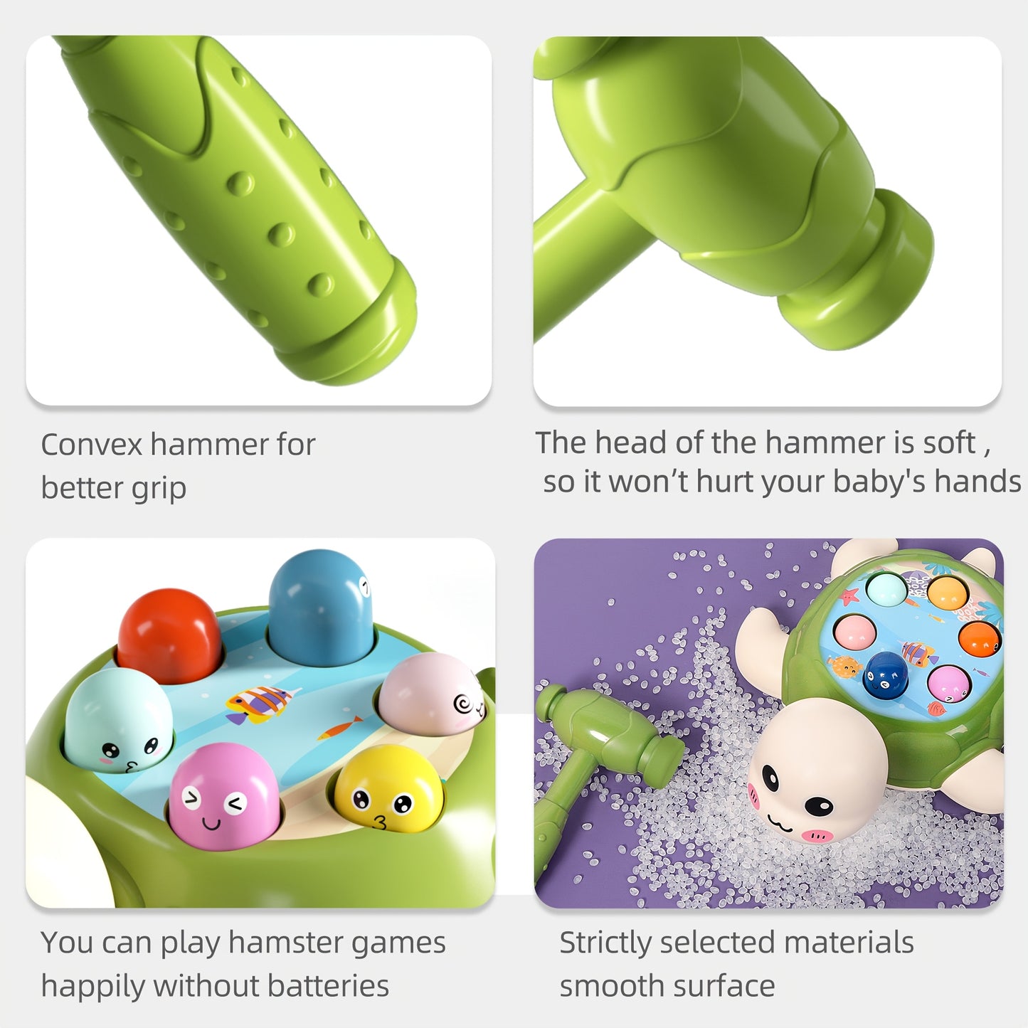 Interactive Turtle Hammer Game – 2-Player Educational Toy for Kids