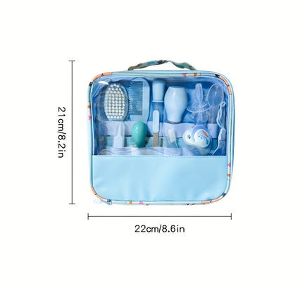 UNICHERRY 13pcs Kids Grooming & Healthcare Kit – Pink/Blue, Portable & Gift-Ready