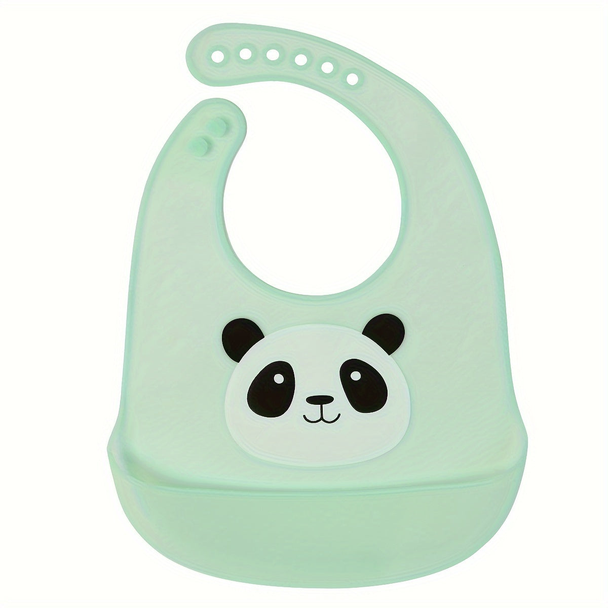 🐼 Cute Panda Silicone Bib – Waterproof, Adjustable, Dishwasher Safe (6M–6Y)