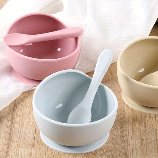 Kids Feeding Bowl & Spoon – Safe, Non-Slip, Holiday Gift Ready