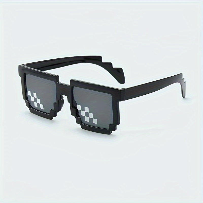 Pixelated Checkmark Glasses – Cool Party Eyewear for Kids