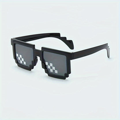 Pixelated Checkmark Glasses – Cool Party Eyewear for Kids