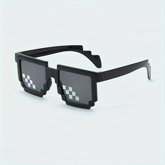 Pixelated Checkmark Glasses – Cool Party Eyewear for Kids