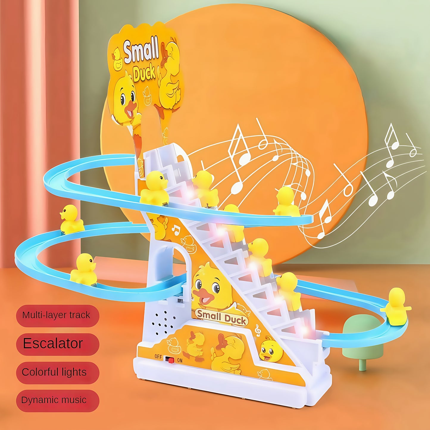 6 Ducklings Climbing Toy – Electric Slide with Lights & Music, Top Holiday Gift