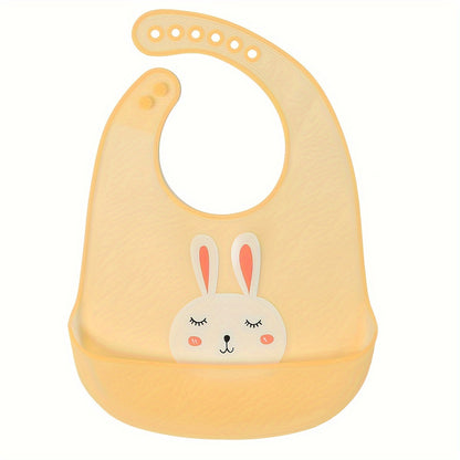 🐼 Cute Panda Silicone Bib – Waterproof, Adjustable, Dishwasher Safe (6M–6Y)