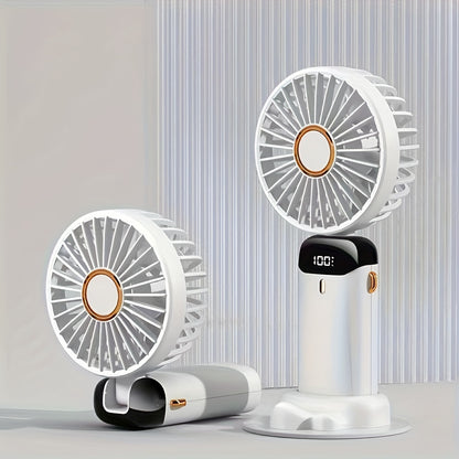USB Mini Fan – 5 Speeds, LED Display, Compact & Travel-Ready