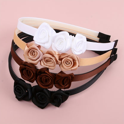 4pcs Fabric Flower Headbands – Cute, Versatile Hair Accessories