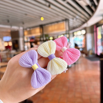 6–20pcs Flower Bow Hair Ties – Cute Elastic Bands for Girls & Women
