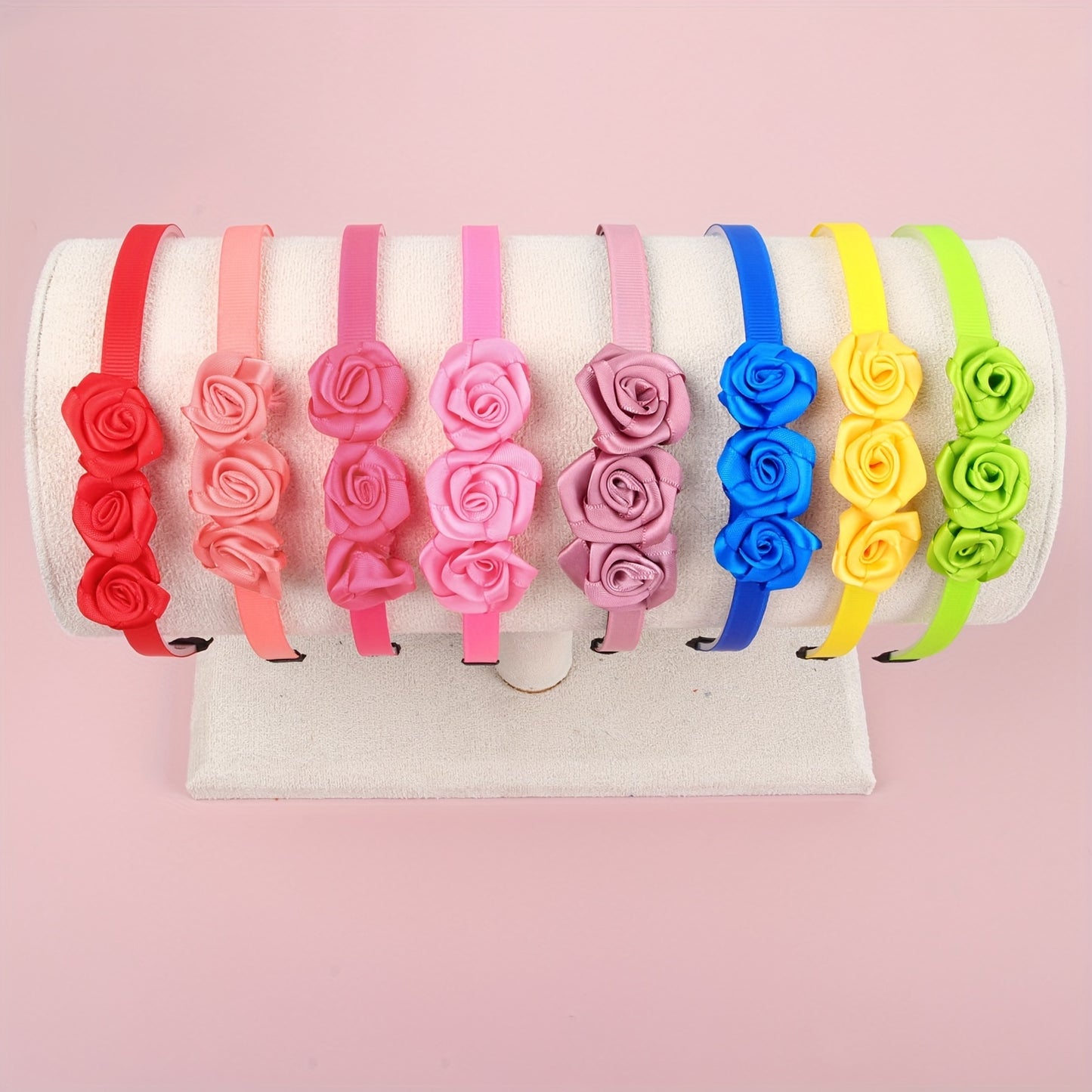 4pcs Fabric Flower Headbands – Cute, Versatile Hair Accessories