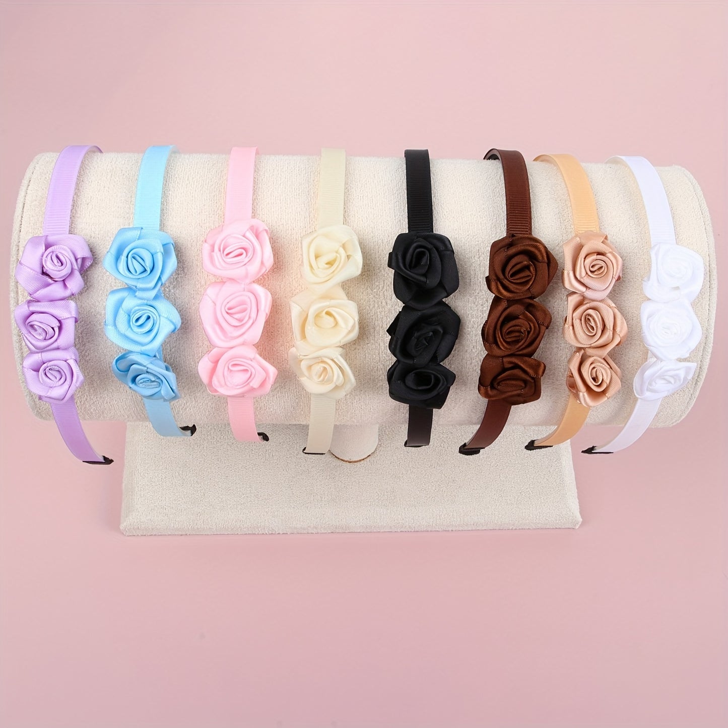 4pcs Fabric Flower Headbands – Cute, Versatile Hair Accessories