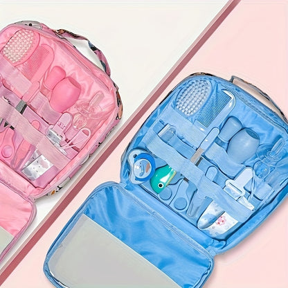 UNICHERRY 13pcs Kids Grooming & Healthcare Kit – Pink/Blue, Portable & Gift-Ready