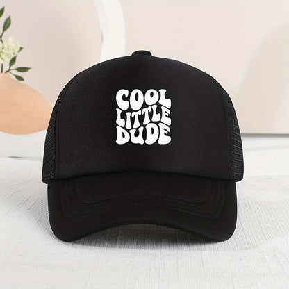 Cool Little Dude" Mesh Cap – Trendy Summer Hat for Kids