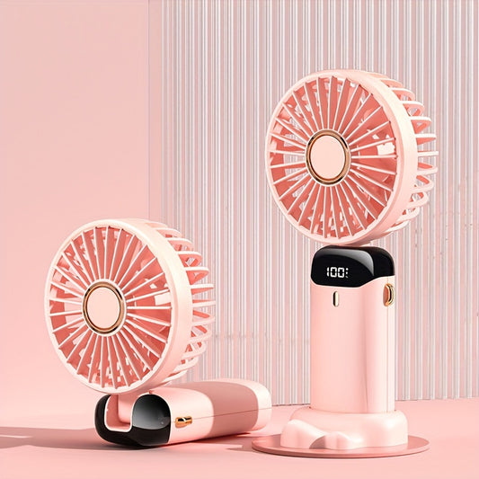 USB Mini Fan – 5 Speeds, LED Display, Compact & Travel-Ready