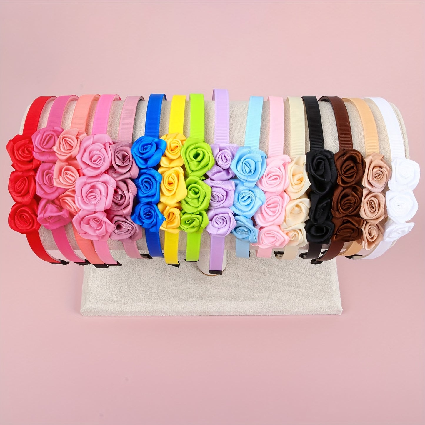 4pcs Fabric Flower Headbands – Cute, Versatile Hair Accessories