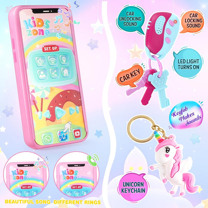GIFTINBOX Unicorn Purse Toy Set – 28pcs Pretend Play for Girls (Ages 3–8)