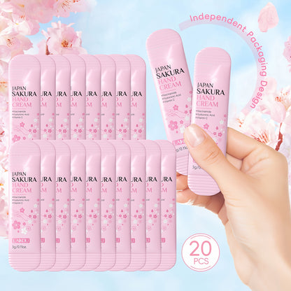 LAIKOU Sakura Hand Cream (20pcs) – Moisturizing & Travel-Friendly Gift Set