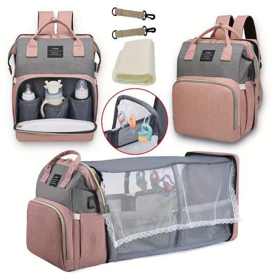 Portable Maternity Backpack – Travel Crib & Diaper Bag in One