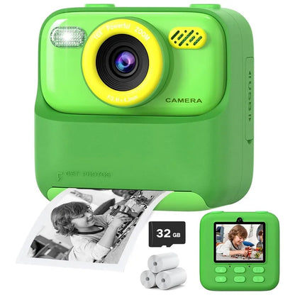 📸 Kids Instant Camera – 1080P HD Dual Lens with 32GB, Print & Selfie
