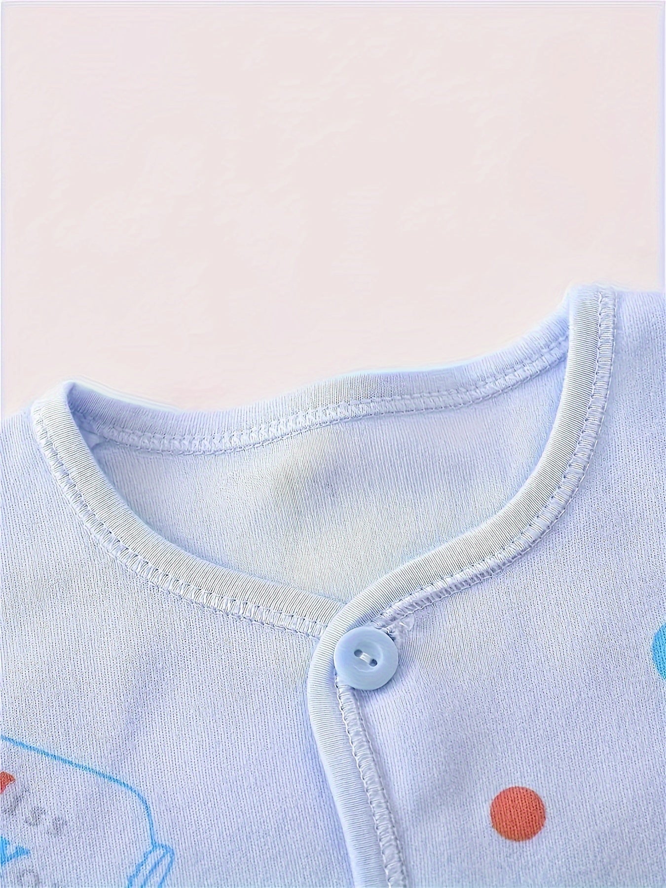 7-Piece Baby Girl Cotton Set – Cute Bear & Bunny Prints, All-Season Comfort