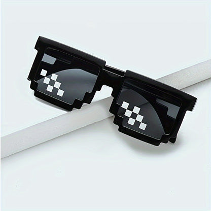 Pixelated Checkmark Glasses – Cool Party Eyewear for Kids
