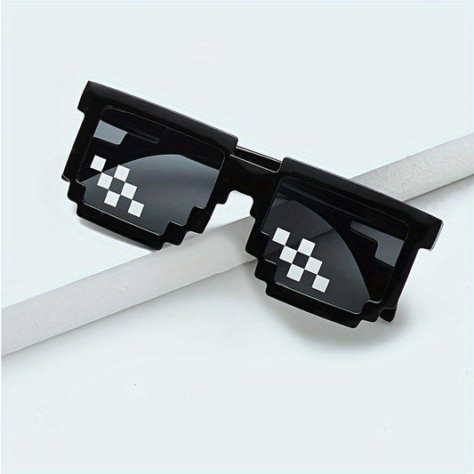 Pixelated Checkmark Glasses – Cool Party Eyewear for Kids