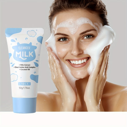 LAIKOU 5pcs Milk Skincare – Cleanser, Serum, Cream & Tools