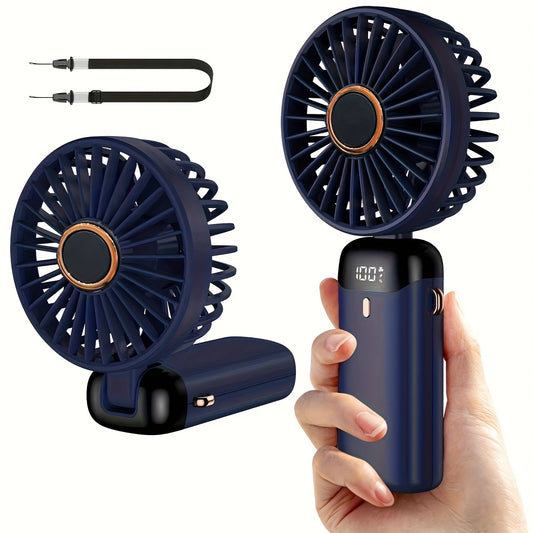 USB Mini Fan – 5 Speeds, LED Display, Compact & Travel-Ready