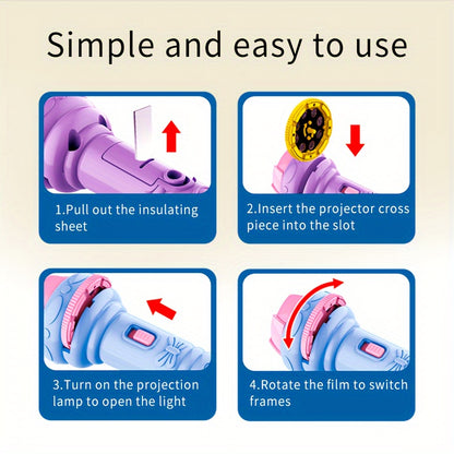 Projection Flashlight Toy – 32 Patterns with Animals, Dinosaurs & More