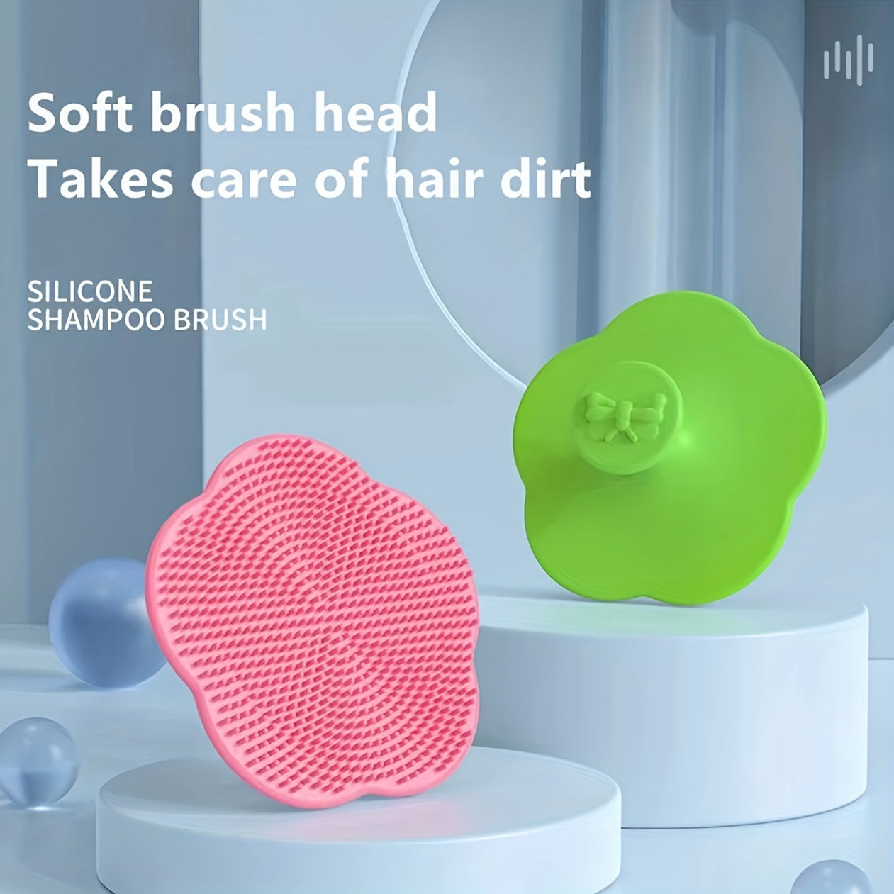 Bath Brush, Cradle Cap Brush, Silicone Massage Brush, Silicone Scrubbers Exfoliator Brush