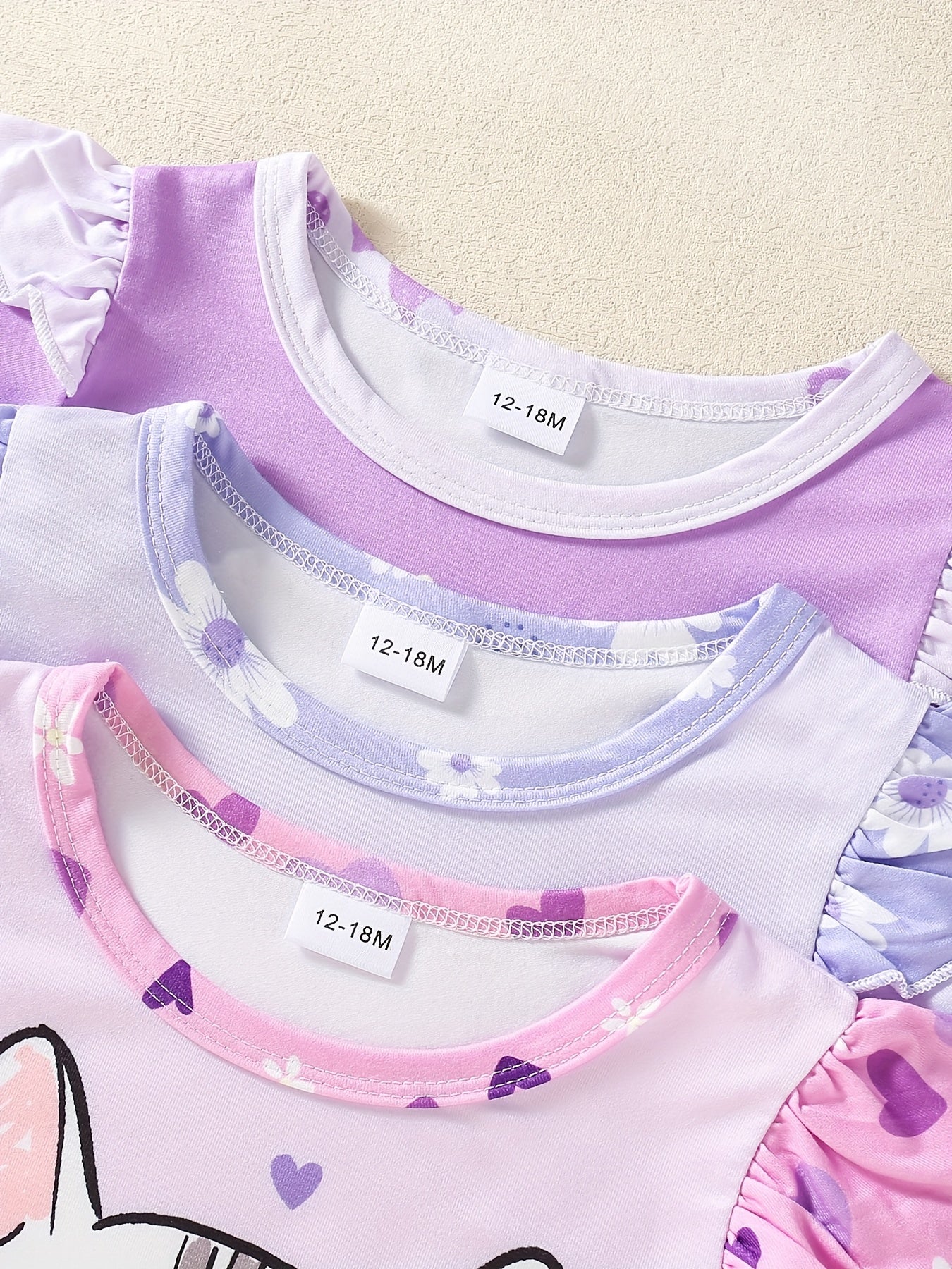 Girls' 3pcs Summer Outfit – Cat & Animal Prints, Comfy & Washable
