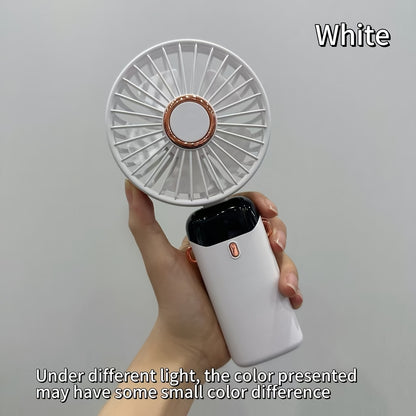 USB Mini Fan – 5 Speeds, LED Display, Compact & Travel-Ready