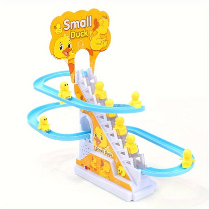 6 Ducklings Climbing Toy – Electric Slide with Lights & Music, Top Holiday Gift