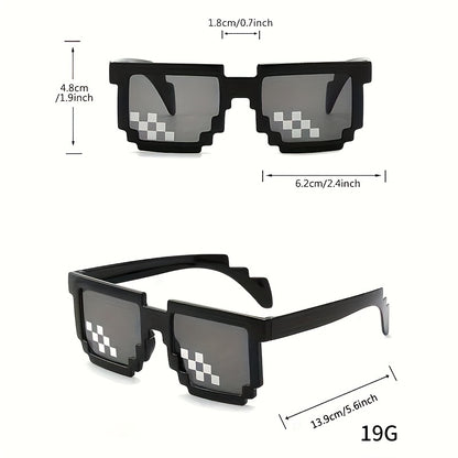 Pixelated Checkmark Glasses – Cool Party Eyewear for Kids