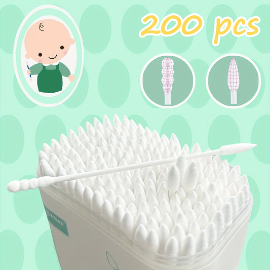 CHERRY PARK Swabs (200pcs) – Gentle, Safe Cleaning for Kids Ages 3–6