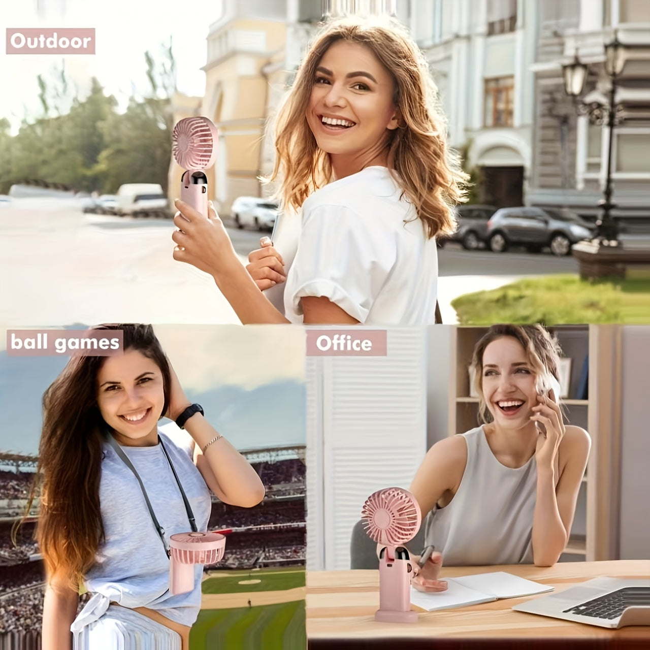 USB Mini Fan – 5 Speeds, LED Display, Compact & Travel-Ready